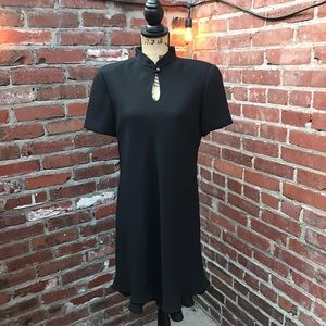 Black Short-Sleeved Dress